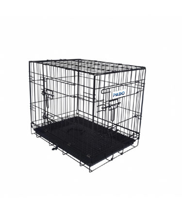 Pado Double Door Dog Crate with Mesh Floor, 92x57.5x65cm